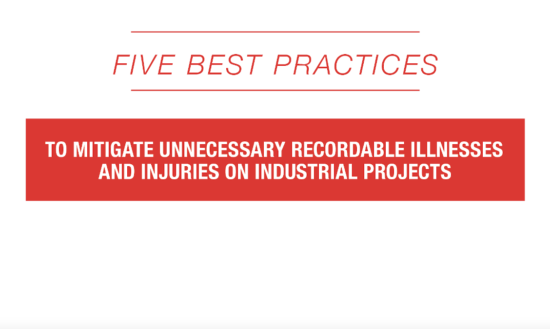 Five Best Practices eBook image for RMI blog about using industrial medical staffing and health and safety staffing services to mitigate recordables